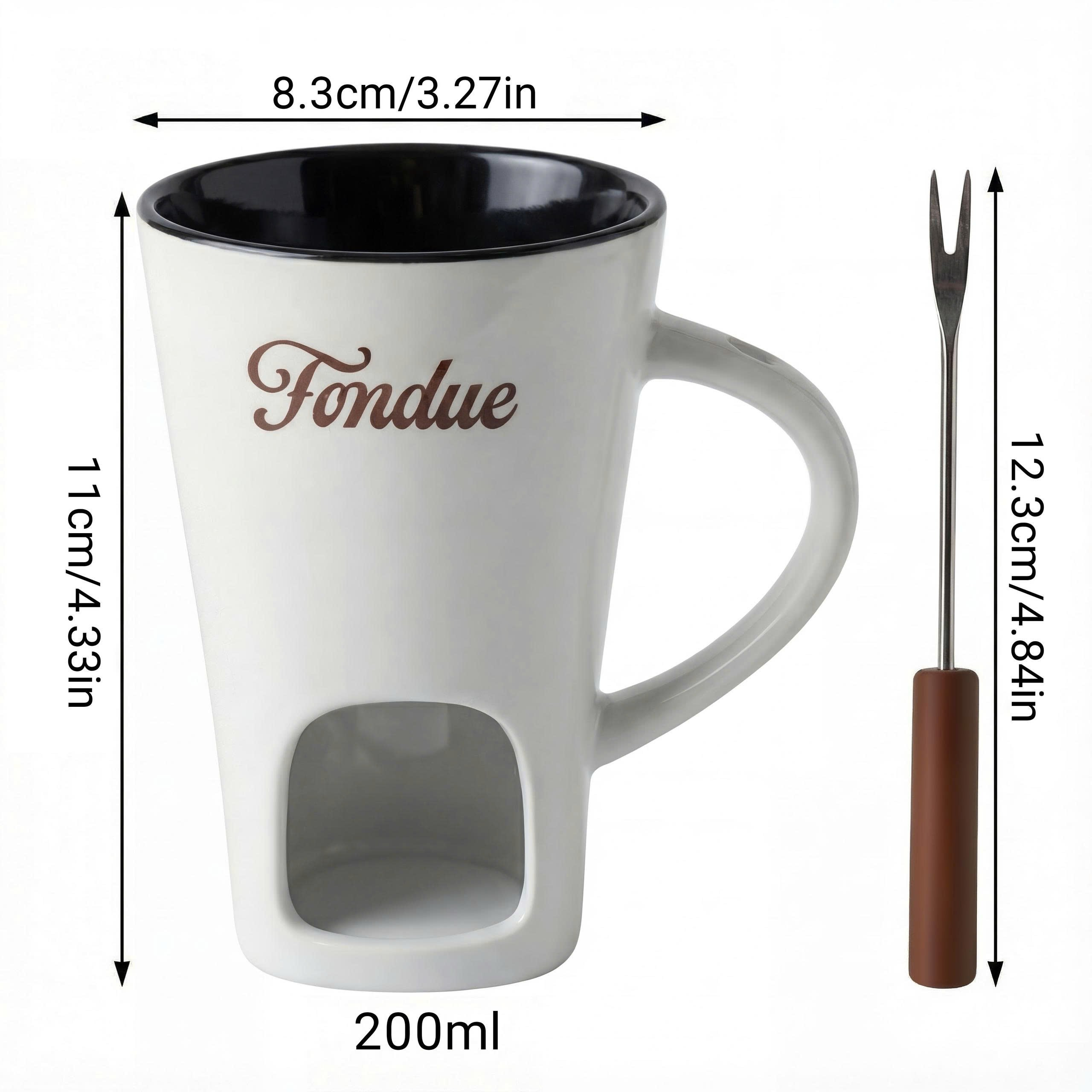 Chocolate Fondue Mug Ceramic Melting Mug